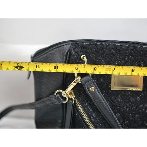 Juicy‎ Couture Black Sparkle and Gold Accent purse Strap - Picture 5 of 9